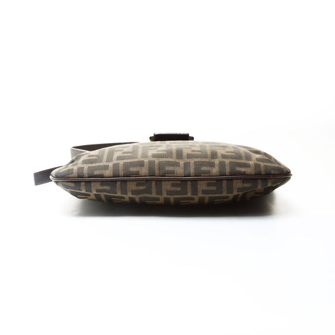 FENDI Zucca Canvas Mamma Bucket Umhängetasche Braun WS25746