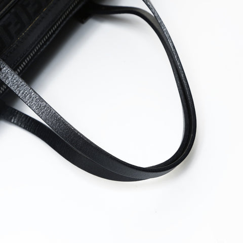 FENDI Canvas Zucchino Boston Bag Handbag black WS25747