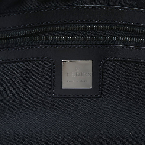 FENDI Canvas Zucchino Boston Bag Handbag black WS25747