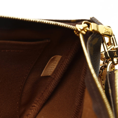 LOUIS VUITTON Multi Pochette Accessoires Monogram Pink Shoulder Bag Brown WS25751