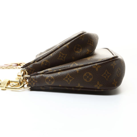 LOUIS VUITTON Multi Pochette Accessoires Monogram Pink Shoulder Bag Brown WS25751