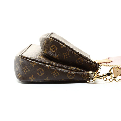 LOUIS VUITTON Multi Pochette Accessoires Monogram Pink Shoulder Bag Brown WS25751