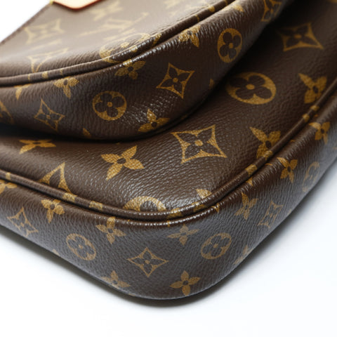 LOUIS VUITTON Multi Pochette Accessoires Monogram Pink Shoulder Bag Brown WS25751