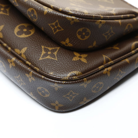 LOUIS VUITTON Multi Pochette Accessoires Monogram Pink Shoulder Bag Brown WS25751