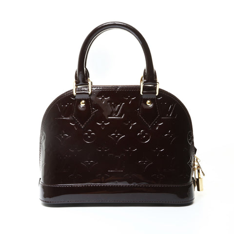 LOUIS VUITTON 2019 Epi Vernis Monogram Alma BB 2-way Shoulder Bag purple WS25753