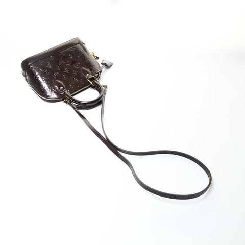 LOUIS VUITTON 2019 Epi Vernis Monogram Alma BB 2-way Shoulder Bag purple WS25753