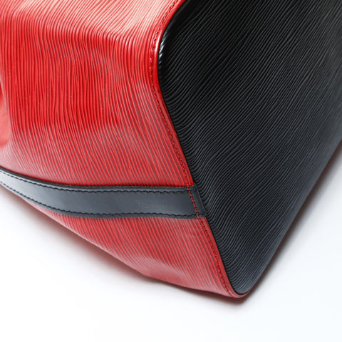 LOUIS VUITTON 1994 Epi Petit Noe Black Shoulder Bag Red WS25755