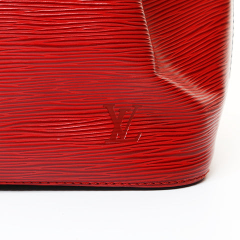 LOUIS VUITTON 1994 Epi Petit Noe Black Shoulder Bag Red WS25755