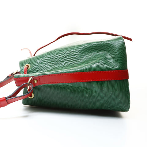 LOUIS VUITTON 1991 Epi Petit Noe Red Tricolor Shoulder Bag green WS25756