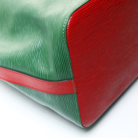 LOUIS VUITTON 1991 Epi Petit Noe Red Tricolor Shoulder Bag green WS25756