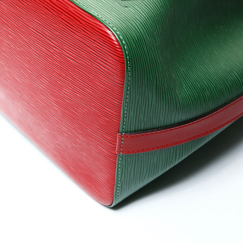 LOUIS VUITTON 1991 Epi Petit Noe Red Tricolor Shoulder Bag green WS25756