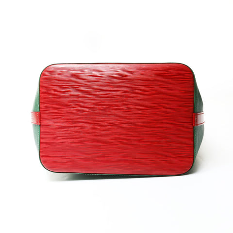 LOUIS VUITTON 1991 Epi Petit Noe Red Tricolor Shoulder Bag green WS25756