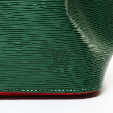 LOUIS VUITTON 1991 Epi Petit Noe Red Tricolor Shoulder Bag green WS25756