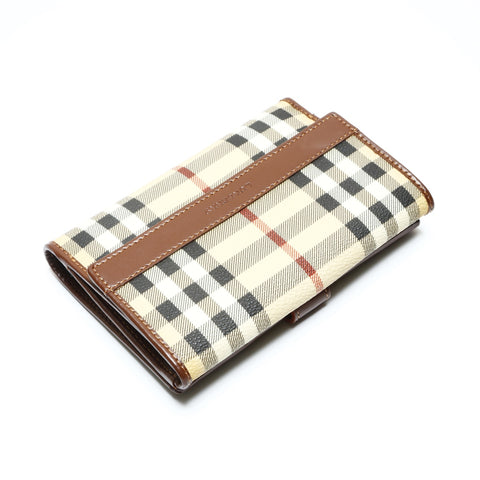 BURBERRY Novacheck PVC Bifold Wallet beige WS25759