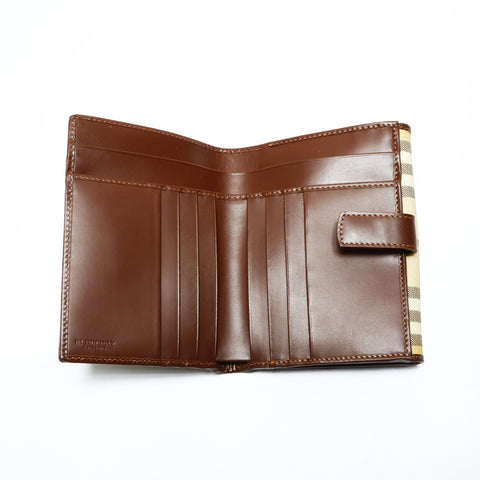 BURBERRY Novacheck PVC Bifold Wallet beige WS25759