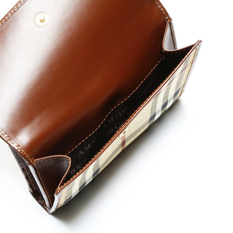 BURBERRY Novacheck PVC Bifold Wallet beige WS25759