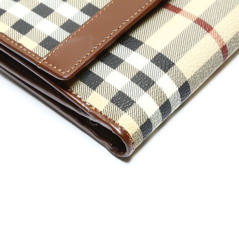 BURBERRY Novacheck PVC Bifold Wallet beige WS25759