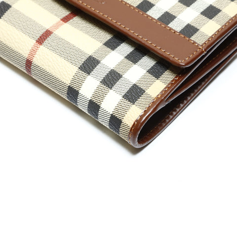 BURBERRY Novacheck PVC Bifold Wallet beige WS25759