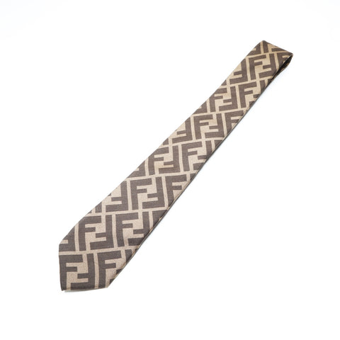 FENDI Zucca General pattern tie Brown WS25764