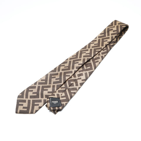 FENDI Zucca General pattern tie Brown WS25764