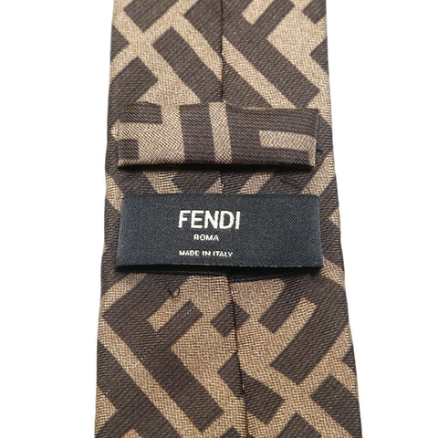 FENDI Zucca General pattern tie Brown WS25764