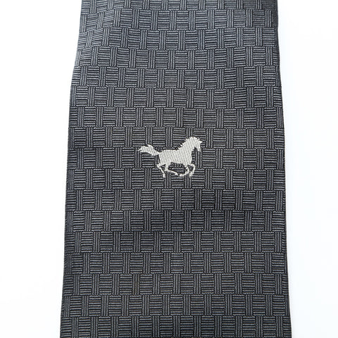 HERMES 马纹领带 灰色 WS25770