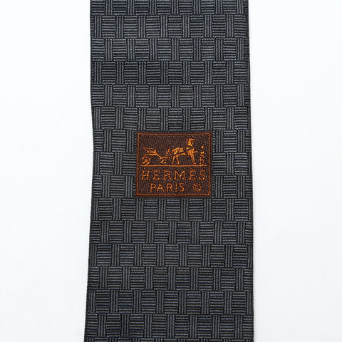 HERMES 马纹领带 灰色 WS25770