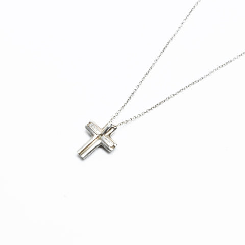 TIFFANY&Co. cross Necklace Silver WS25773