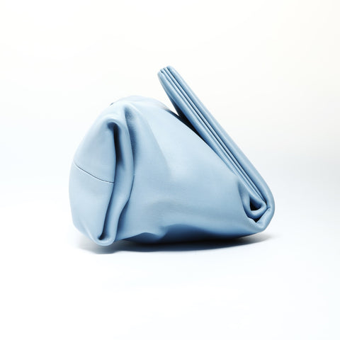 BOTTEGAVENETA Triangle Leather Clutch bag blue WS25775