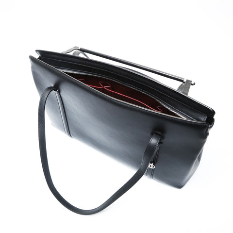 CARTIER Leather Cabochon Shoulder Bag black WS25777