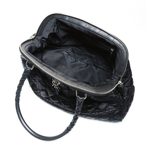 Christian Dior Nylon Cannage Lovely Shoulder Bag black WS25778