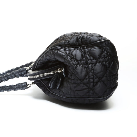 Christian Dior Nylon Cannage Lovely Shoulder Bag black WS25778