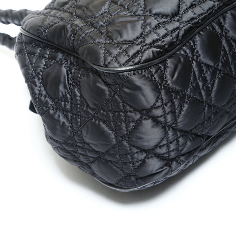 Christian Dior Nylon Cannage Lovely Shoulder Bag black WS25778