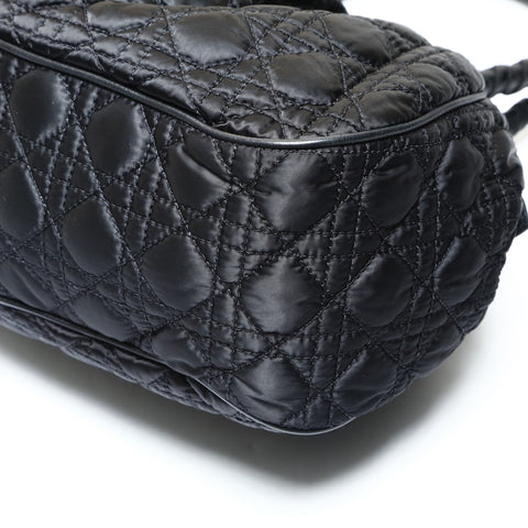 Christian Dior Nylon Cannage Lovely Shoulder Bag black WS25778