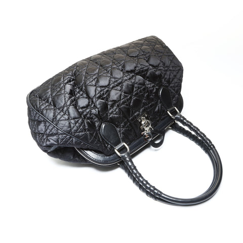Christian Dior Nylon Cannage Lovely Shoulder Bag black WS25778