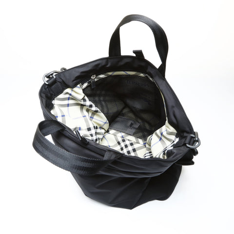 BURBERRY 2-way nylon shield shopping bag Tote Bag black WS25782