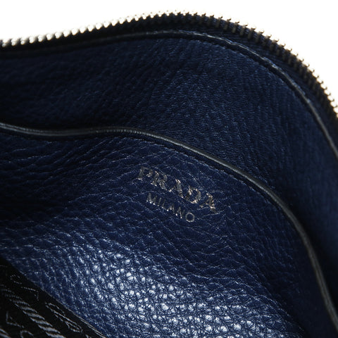 PRADA leather Shoulder Bag Navy WS25785