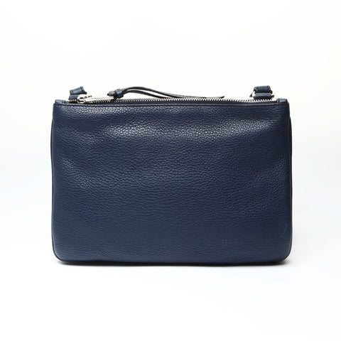 PRADA leather Shoulder Bag Navy WS25785