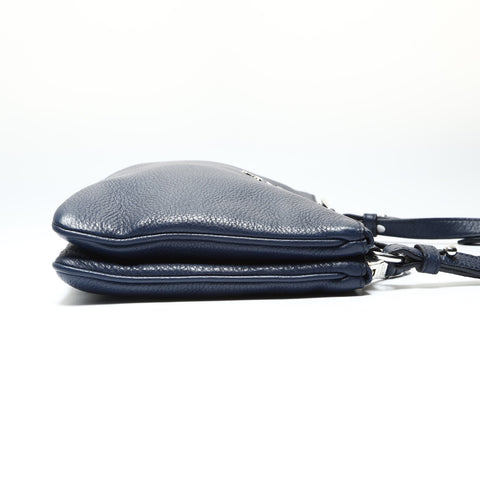 PRADA leather Shoulder Bag Navy WS25785