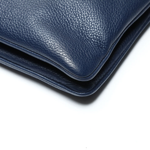 PRADA leather Shoulder Bag Navy WS25785