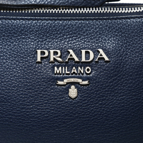 PRADA leather Shoulder Bag Navy WS25785