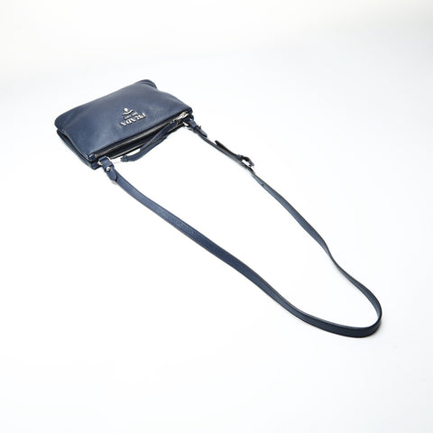 PRADA leather Shoulder Bag Navy WS25785