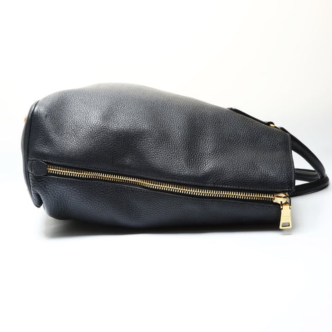 PRADA Leather 2way Shoulder Bag black WS25786