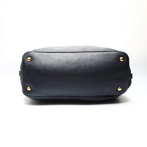 PRADA Leather 2way Shoulder Bag black WS25786