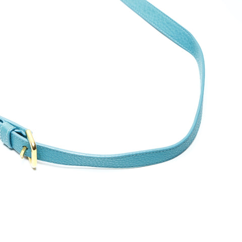 PRADA Leather 2way Tote Bag blue WS25787