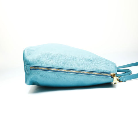 PRADA Leather 2way Tote Bag blue WS25787