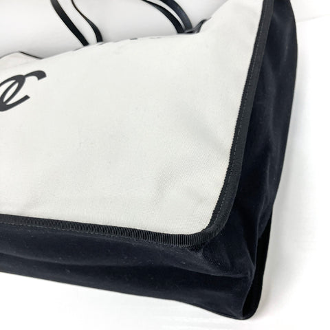 Chanel Lady First Canvas Billed Tote Bag White WS2579