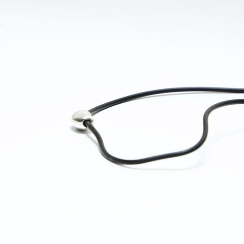 TIFFANY&Co. Beans Wire 925 Silver Necklace black WS25795