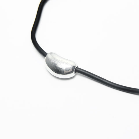 TIFFANY&Co. Beans Wire 925 Silver Necklace black WS25795