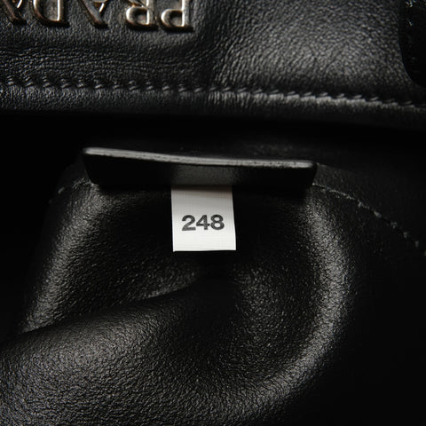 PRADA leather Shoulder Bag black WS25797